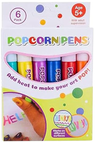 gifyym 3D-Drucker-Stift - Bunte Zeichenstifte - 6 Bunte Kinder-Zeichenstifte Mit 3D-Tinte | Lustige Blasenstifte Für Zuhause, Schule & Kindergarten | Kreative Marker Für Kunstprojekte & Sammelalben