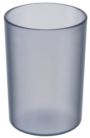 Healifty Transparent Plastic Toothbrush Cup Grey 3.15In Mouthwash Mug for Adults Children Water Drink Holder Bathroom