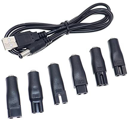 ZIDDAR Power Plug 5.5x2.1mm Male To C8 Tail Female Adapter Extension Cords For Shaver Hair Connector Cable Plug Converter