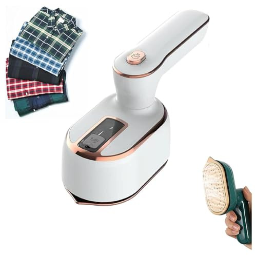 Vaporizador de ropa de mano, vaporizador portátil para ropa, mini plancha de vapor con tanque de agua de 50 ml, plancha con mango giratorio de 180 grados, vaporización horizontal o vertical, para