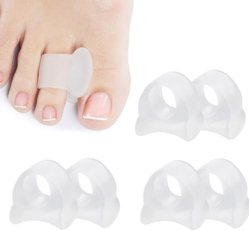 RVYEIOP separatore dita piede, 6 pezzi divaricatore dita piedi con sistema plug-in per alluce valgo, dita a martello e correzione delle dita dei piedi (trasparenti).