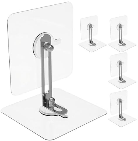 KESYOO Anclajes para Muebles a Prueba de Bebés sin Taladro, Correas Adhesivas Antivuelco Transparentes 5 Juegos (7x7 Cm) para Estanterías, Armarios y Protección Infantil Segura