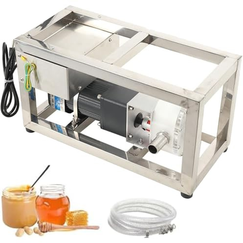 RETRIN 90W Stainless Steel Viscous Liquid Pump 6-10L/Min Honey Transfer Pump - Adjustable Speed Electric Gear Pump with Hose for Filling & Conveying in Factory & Small-Scale