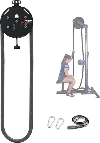 JIANGYUXINLI Entrenador de Poleas y Cuerda Sin Fin para Gimnasio en Casa - Sistema de Máquina de Entrenamiento de Resistencia Ajustable, Portátil para Espalda y Músculos Centrales