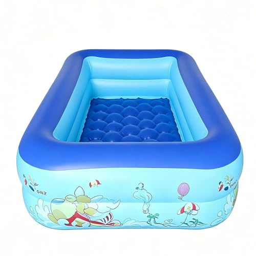 Piscina Gonfiabile, Design Spazioso, 1 Pezzo, Piscina Gonfiabile Portatile, Grande Rettangolare, Gonfiaggio E Installazione Facili, Per Giardini, Cortili