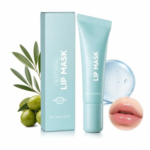 Masque Exfoliant et Soin Nuit pour Lèvres, Baume à Lèvres Réparateur avec Collagène pour Hydratation Durable, Soins Légers Non Gras, Gommage Doux