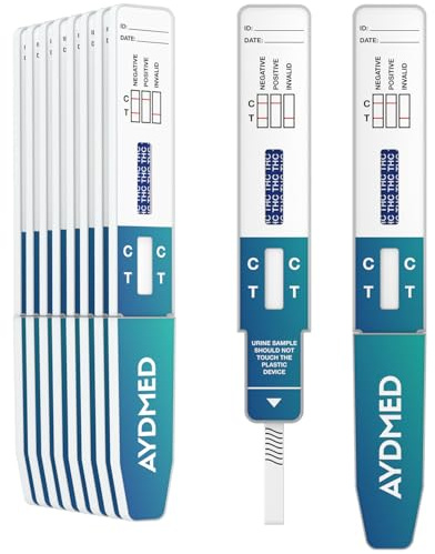 10 x Antidroga AYDMED per la cannabis | Kit per il rilevamento del consumo di cannabis nelle urine | Test antidroga per marijuana, erba, THC | Sensibilità: 50 ng/mL