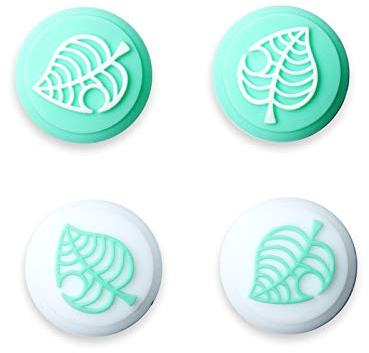 LICHIFIT Joystick Cap Thumb Grip Set Analog Sticks Caps Cover pour Animal Crossing pour Switch/Lite Controller Feuille de Remplacement Modified Parts 4PCS