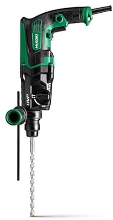 HIKOKI DH28PBY2WSZ - Martillo ligero combinado SDS-Plus 2 posiciones 850W 3.0J 1100 rpm 4300 imp hasta 28 mm hormigón con maletín DH28PBY2Z