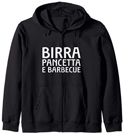 Birra, Pancetta E Barbecue Felpa con Cappuccio