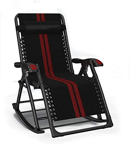LYP Leichter klappbarer Liegestuhl, Sun Lounger Chair Verstellbares Schwerelosigkeits-Metall-Einzelbüro-Klappbett, stark und robust