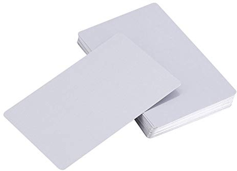Joyzan Metall Visitenkarten, Karten Blanko Laser Gravierte Aluminiumlegierung Dicke Lasergravierte Visitenkarte Aluminium Graviertes Geschäftsbesuch Metallkarte DIY für Business Office Büro, 50 Stück