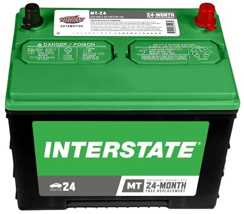 Interstate Batteries Group 24 Car Battery Replacement (MT-24) 12V, 600 CCA, 24 Month Warranty, Replacement Automotive Battery for Cars, Trucks, SUVs, Minivans