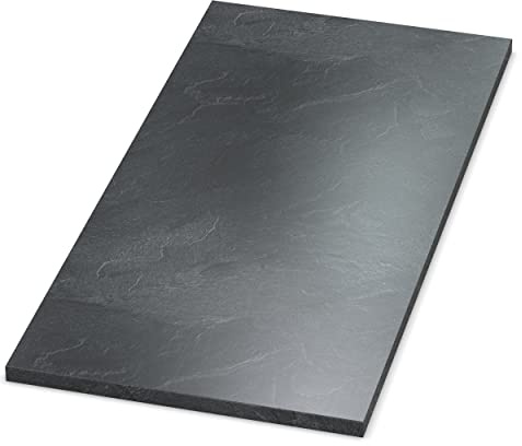 AUPROTEC Tischplatte 19mm Schiefer 1000 mm x 600 mm Holzplatte Dekor Spanplatte mit 2mm ABS Kante Auswahl: 100x60 cm