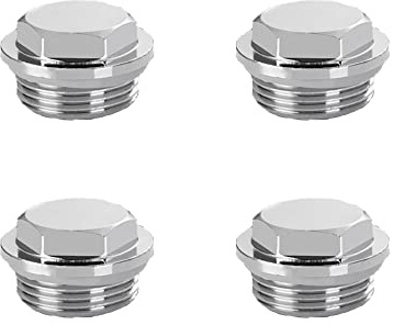 4 Pcs Radiator Air Valve, 3/4 Manual Radiator Air Vent Bleed Plug Valve with Sealed O-Ring Thread Connection, Replacement Accessories for Heating System