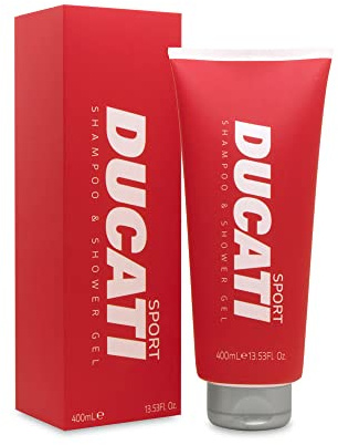 Ducati Shampoing et gel douche sport – Parfum oriental, fougère et boisé | Collection de toilettage pour homme | Parfum lavande, bois de santal et vanille | Gel douche et nettoyant rafraîchissant |