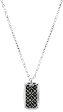 JOOP! Kette mit Anhänger Edelstahl Herren Halsschmuck, 50+2 cm, Silber, Kommt in Schmuck Geschenk Box, 2036806