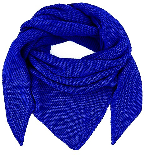 Glamexx24 Sciarpa da donna XXL, piacevole al tatto e al calore, tinta unita, forma triangolare, panno leggero, versatile, adatta per donna e uomo, XXL foulard, Blu fosforescente1, Taglia unica