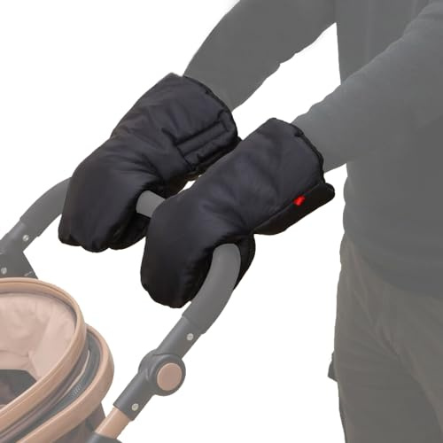 Winter Anti-Freeze Stroller Mittens, Waterproof Warm Extra Thick HandMuff for Stroller Accessories, Black Waterproof Women Men Winter Stroller Gloves Hand Muff Warmers Extra Thick Anti-Freeze