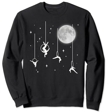 Aerial Hoop, Fly With The Stars Moon, Aerial Yoga Geschenke Sweatshirt