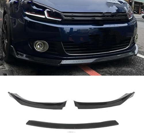 JZWJNFYY Auto Frontlippe Spoiler Frontspoiler für VW Golf 6 MK6 Standard TSI TDI 2008-2012,FrontstoßStange Splitter Lippenspoiler Bodykit-SchutzzubehöR