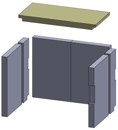 Plaque déflectrice de gaz de chauffage - Pour foyers Wamsler avec liste des modèles - En vermiculite, résiste au feu et à la chaleur - Accessoire pour cheminée ou poêle