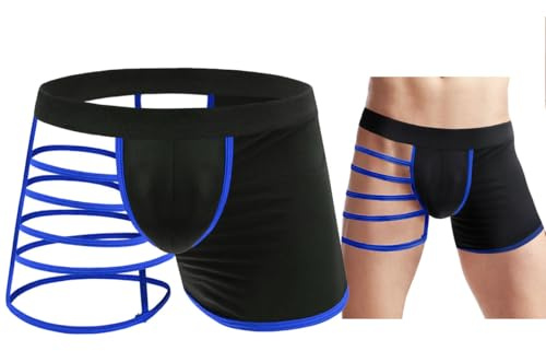 VemeFufu Perizoma Uomo Sexy Jockstrap Suspensorio Boxer Perizoma Intimo Thong Sportivo Atletico Seta Ghiaccio Slip Traspirante Maschio 1 Pezzo Blu, 1 confezione B. Blu, Taglia unica