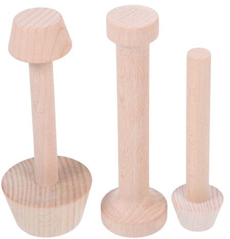 Garneck 9pcs Wooden Small Pies Moulds Reusable Egg Tart Molds Pastry Tamper Tool for DIY Baking