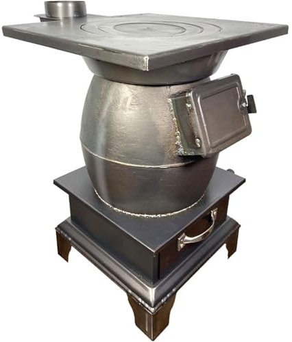 Wood Burning Stove Wood Stove,Portable Multi Fuel Cast Iron Wood Burning Stove,Wood Burning Stoves for Home Heating with Gray Box,Firewood Heating Stove,for Indoor Outdoor Heating/Campi