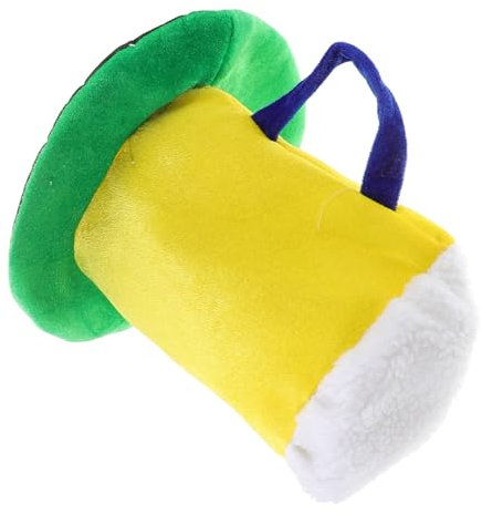 Toyvian Mug Hat Fun Drinking Hat for Festivals Parties Sports Events Unique Design for Beer Lovers Comfortable and Lightweight Cosplay Accessory Yellow