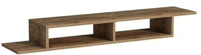 Hanah Home Stylish TV Stand, Atlantic Pine, 120 x 29.6 x 18.2 cm | 100% Melamine Coated Particle Board, 18 mm Thickness | Ideal for Modern Living Rooms & Entertainment Areas
