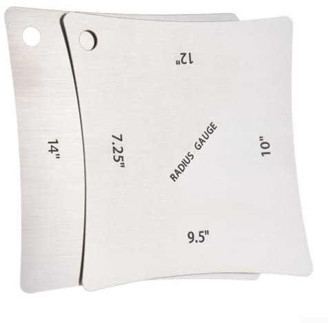 Messlehre Set für Gitarren 2 Stück Edelstahl Griffbrett Radius Werkzeuge