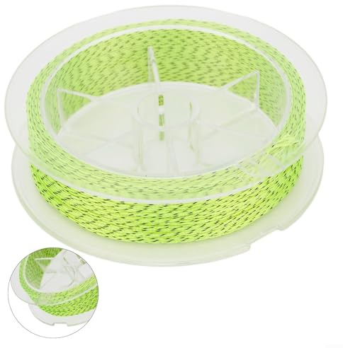 Fil fin tressé Dacron Fly Line Backing, blanc, 9,1 kg, élasticité réduite, pour pêche à la mouche (C)
