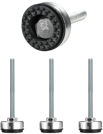 SPDYCESS 4 PCS Leveling Feet, M8×100mm×Ø35mm Heavy Duty Adjustable Foot Galvanised Furniture Feet Floor Protector for Furniture, Appliances and Equipment