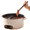 Hot Pot, pentola elettrica da 5 l, con riscaldamento rapido e doppia manopola, 1350 W, con rivestimento antiaderente, 3 livelli di regolazione della temperatura, per zuppa di pasta da bistecca