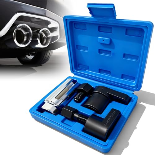 5 Stück Lambdasonden Schlüssel Nüsse Set, Lamdasonde Werkzeug und Gewindereparatur Satz, 22mm Sauerstoffsensor Steckschlüsselsatz mit 3/8 und 1/2 Zoll Antrieb für Demontage Lambdasonde, Autoreparatur