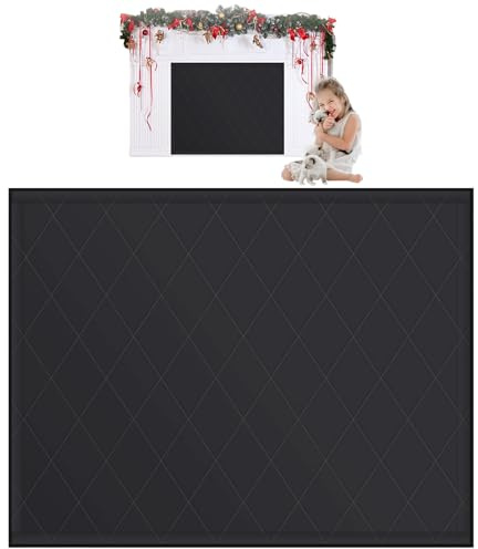 Housse de cheminée magnétique - 81 x 100 cm en polyester - Couverture isolante - Bords magnétiques antidérapants - Protection anti-courants d'air - Conservation de la chaleur intérieure - Économie