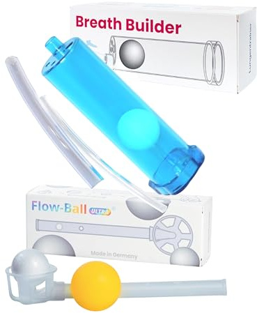 Flow-Ball ULTRA Musiker-Set Breath Builder I Atemtrainer zur Optimierung Einer konstanten Luftsäule & zur Optimierung des Lungenvolumens I Atemtrainings-Set für in- & exspiratorische Atemübungen