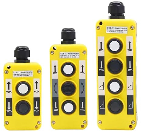 Interruptor de botón de elevación de puerta trasera de camión COB-T1/T2/T3 Control remoto grúa carga descarga operación de ascensor 1 Uds(COB-T2)
