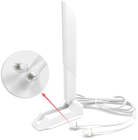 Gintai Antena WiFi 7 WLAN Amplificadores Tri-Banda 6GHz/5GHz/2.4GHz para WiFi 7 tarjeta,12dBi Bluetooth 5.4 antena WiFi pc,Base magnética, Amplificador de señal 802.11be para PC/Router/Tarjeta PCI