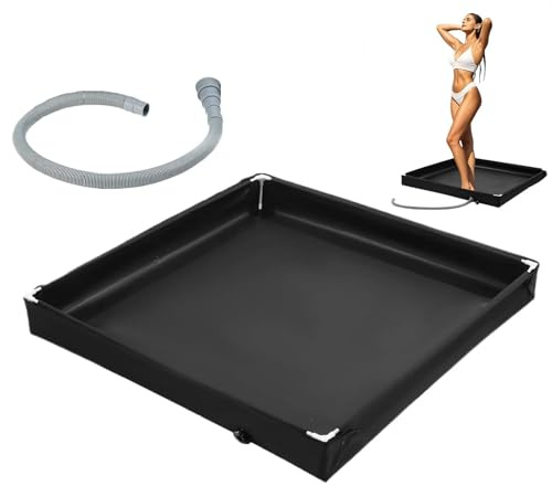 Euyehn Shower Pan - Standing Bath Floor Base with Drainage - Portable Shower Base Floor Tray | for Camping Hiking Road Trip Travel Picnic Beach Outdoor Tent RV