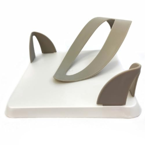 Ecoplast | Portatovaglioli di Carta, Portatovaglioli da Tavola Colore Bianco Perla & Tortora, 19,4x19,4x8,5, Made in Italy