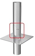Schornsteinverlängerung Kaminverlängerung einwandig DN Ø 180 mm 0,5 m + Reinigung