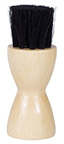 Kaps Cepillo Aplicador de Crema Abrillantadora para Zapatos Brocha Aplicadora con Mango de Madera - Cepillo con Cerda de Crines de Caballo 100% - Perfecto para Aplicar Aceite y Crema - Pequeño