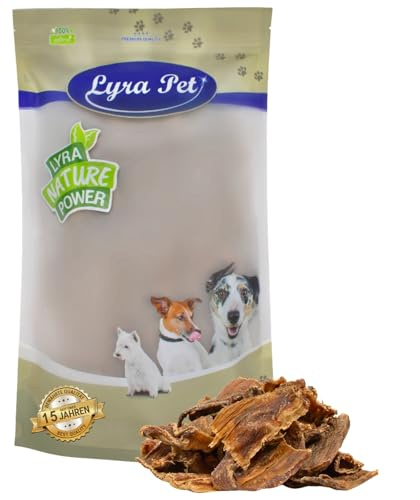 Lyra Pet® 1 kg Rinderdörrfleisch Chips getrocknet - Kausnack für Hunde | Naturbelassener Kauartikel vom Rind – Proteinreiches Leckerli – Herzhaft & gut verträglich – Schonend getrocknet