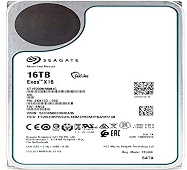 Seagate Technology Disco SEAGATE EXOS X16 16TB SATA3 256MB