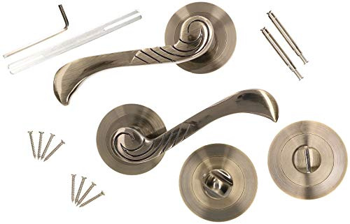 KOTARBAU® Drückergarnitur 110mm Patina WC–Garnitur Universal Zamak-Legierung