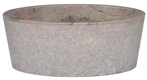 vidaXL Handfat grå Ø40x15 cm marmor