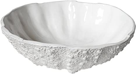 Virginia Casa Ciotola Centrotavola Insalatiera Svuotatasche Ceramica Ø26xh9 cm Bianco