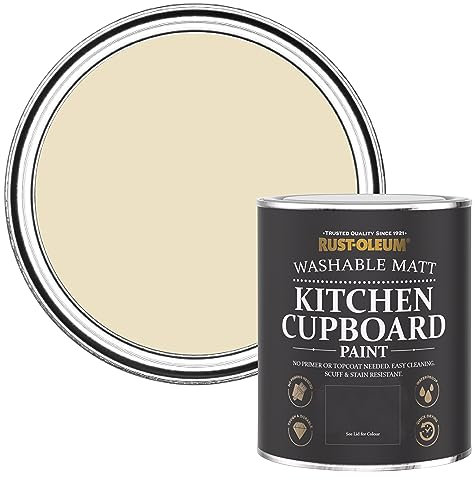 Rust-Oleum Cream Kitchen Cupboard Paint in Matt Finish - Featherstone 750ml